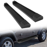 2018-2025 Jeep Wrangler JL 4 Door/4xe, 6 inch Running Boards & Side Steps Matte Black Nerf Bars (Not for JK Model)